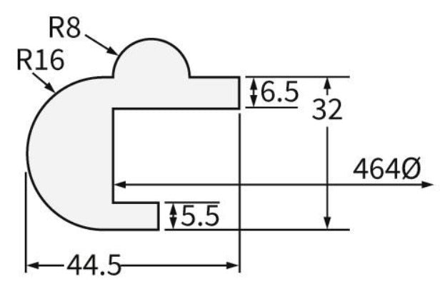WB21 - Tank Door Seal Nitrile